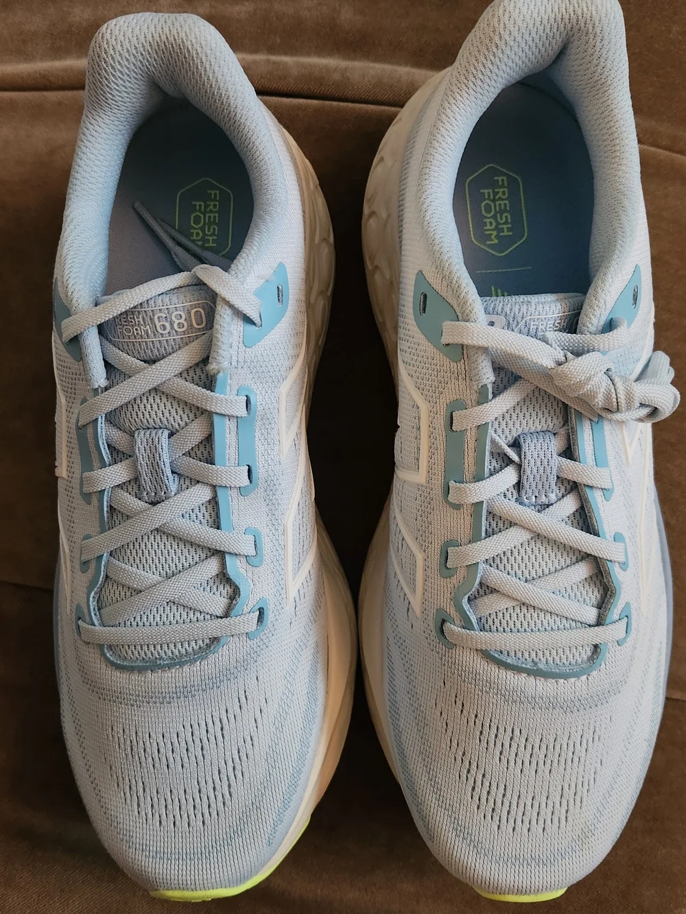 New Balance Women's Pale Blue Fresh Foam 680 Running Sneakers